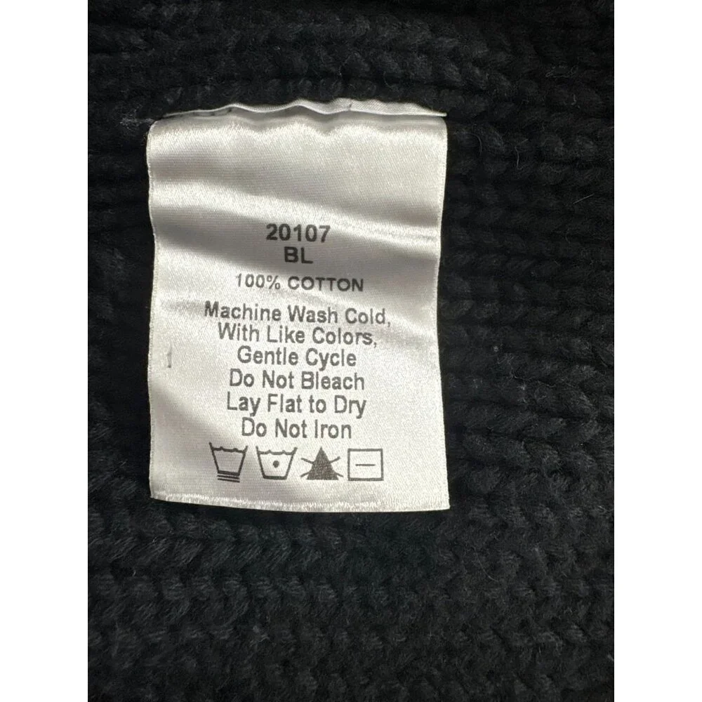 C.C. FILSON full zip cotton heavy Sweater cardigan size S color Black - Picture 3 of 7